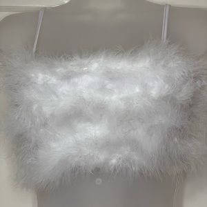 Feather crop top
